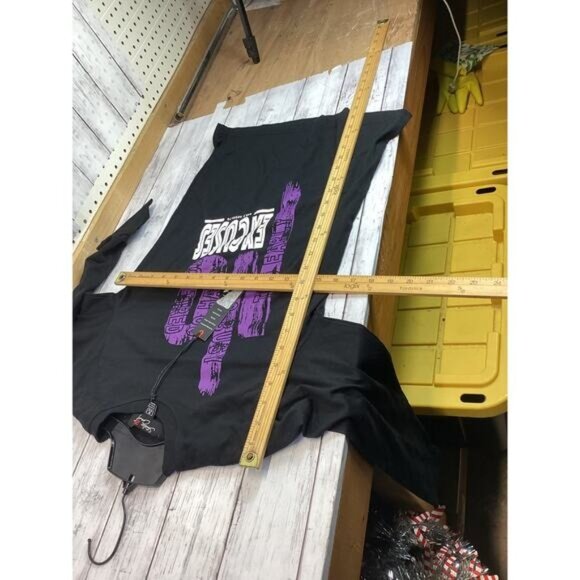 No Excuses Black & purple T-Shirt Size M 10-12 - Picture 4 of 4